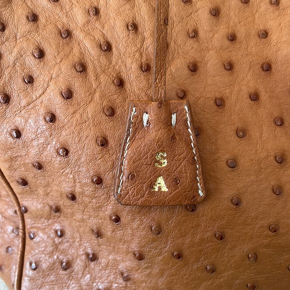 Prada Ostrich Cognac Tote Bag - Picture 12 of 14